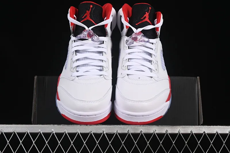 All categories Air Jordan Jordan series basketball shoes Air Jordan 5 Air Jordan 5 Retro "Fire Red Black Tongue" AJ5 Joe 5 Rukawa Maple Flame Red Basketball Shoes HQ7978-101